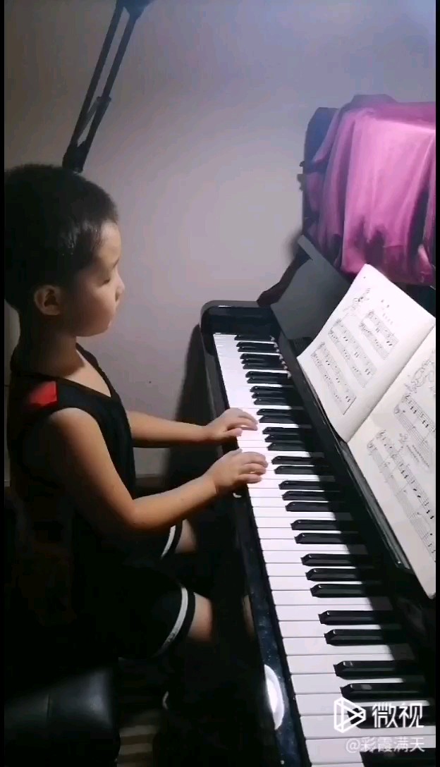 该舞曲体现了溜冰女孩流畅轻盈的舞姿！就是孩子可以再弹的快点儿，会更好！