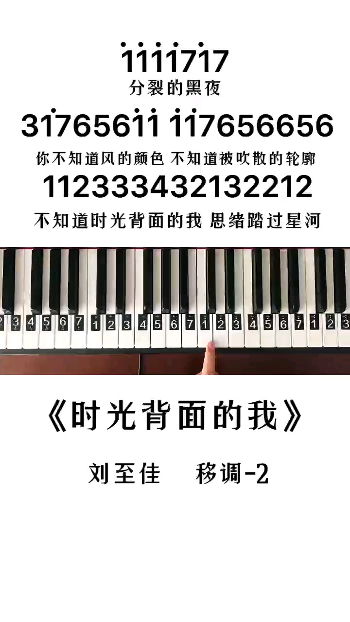 《时光背面的我》钢琴简谱教程演奏视频