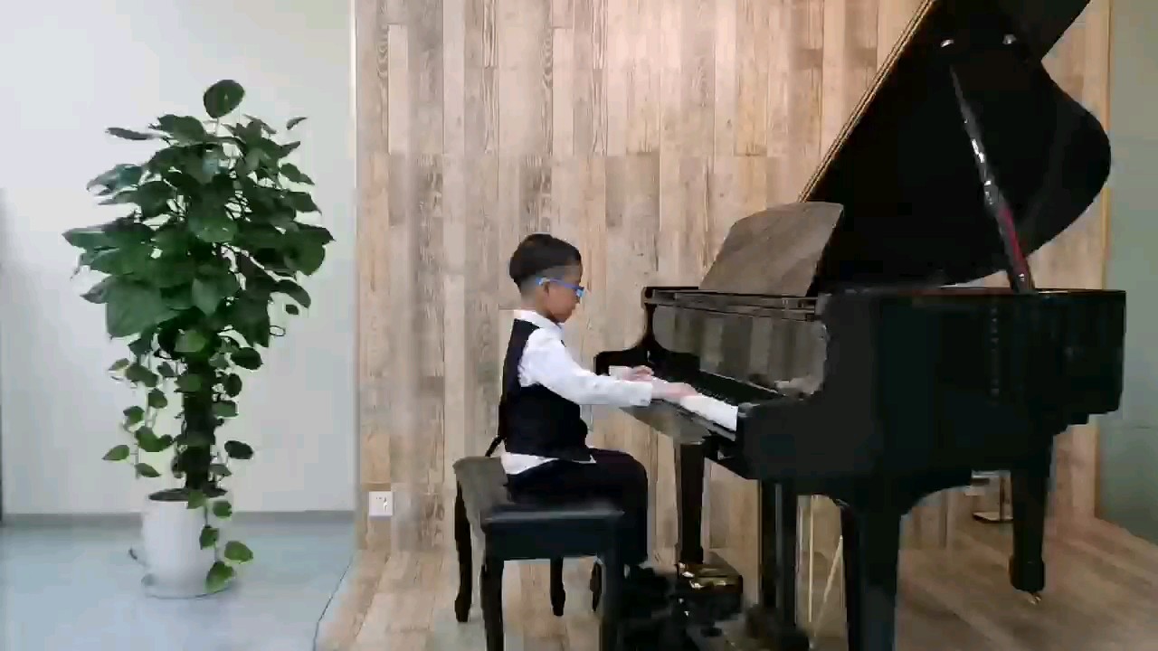 我弹奏的是小猫在玩一个线球，小猫碰一下线球，看着线球动了，马上把爪子缩回来的，反反复复有趣极了。