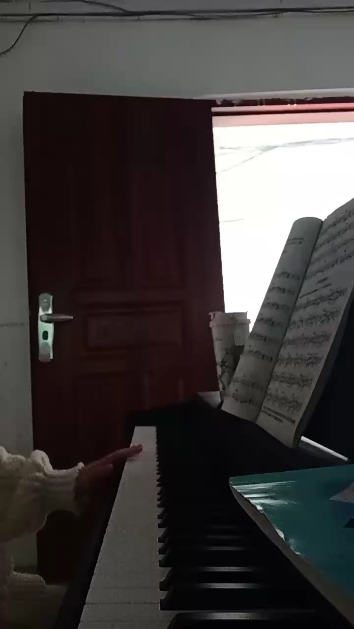 记录一下！虽然说我的指法看起来很搞笑 不过以后慢慢改正吧 然后后面有一段其实弹的不行，然后放弃了，就用单音了😭