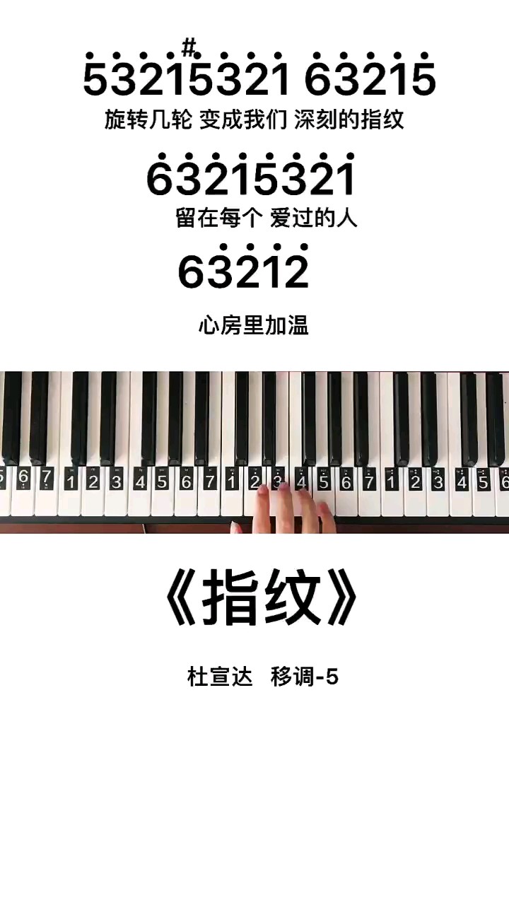《指纹》钢琴简谱教程