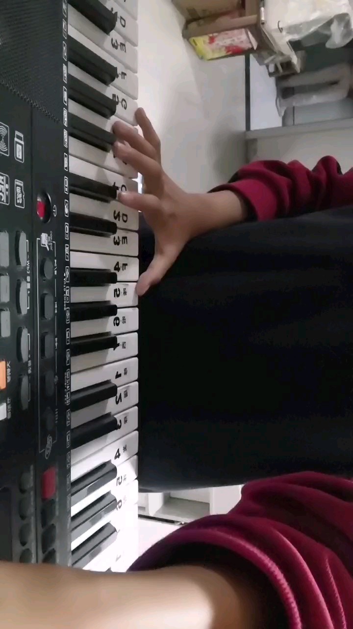 电子琴弹的不太好。有错音
