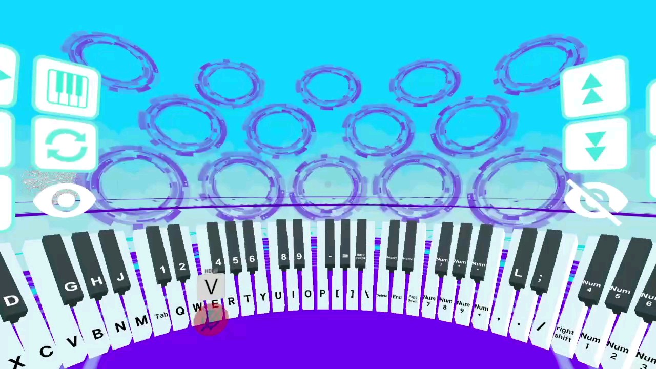 纯键盘弹奏，地点VRchat piano simulation room。